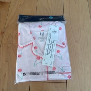 NWT GAP Kids Pink Cherry Print Pajama Set